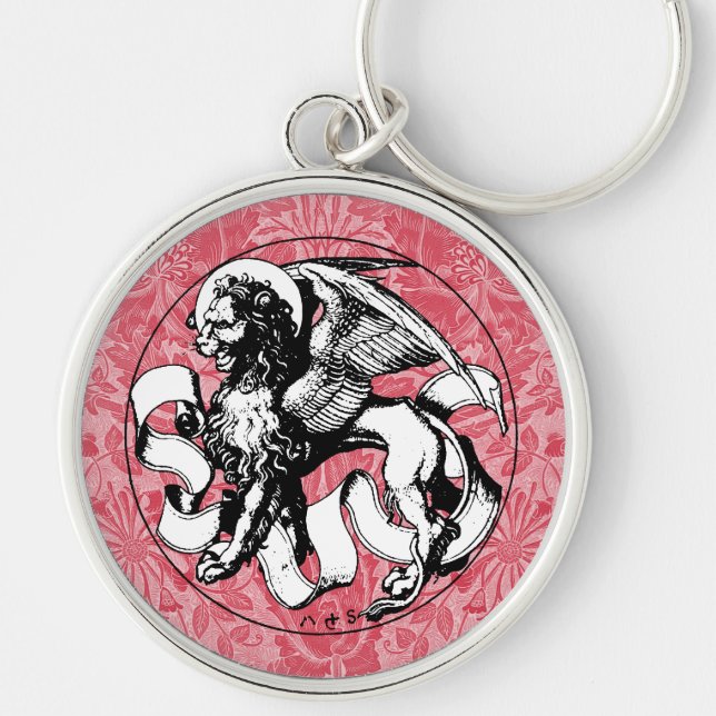 15th Century St Mark's Emblem Winged Lion Keychain (Front)
