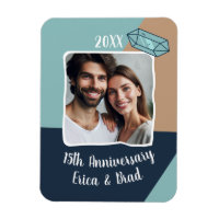 15th Crystal Wedding Anniversary Photo Keepsake