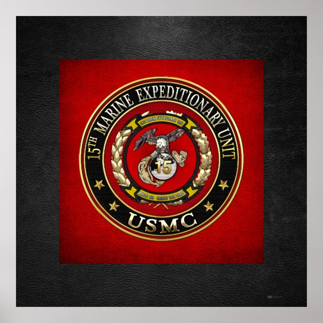 15th Marine Expeditionary Unit (15th MEU) [3D] Poster (Front)