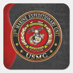 15th Marine Expeditionary Unit (15th MEU) [3D] Square Sticker