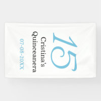 15th quinceanera birthday blue black bold letter n