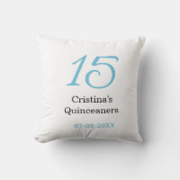 15th quinceanera birthday blue black bold letter n