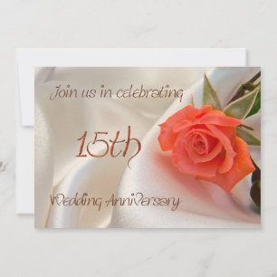 15th wedding anniverary party invitation