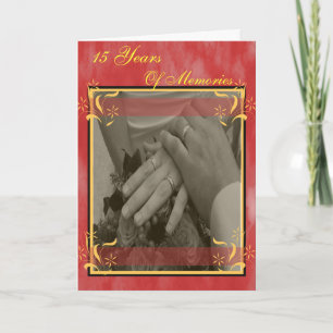 15th Wedding Anniversary Card