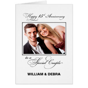 15th Wedding Anniversary Custom Name & Photo