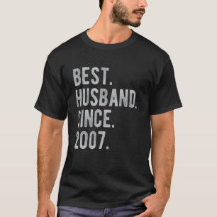 15th Wedding Anniversary For Him  Best Husband Sin T-Shirt