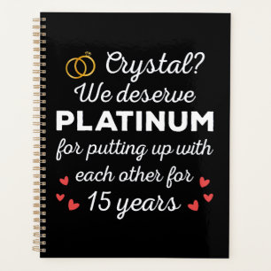 15th Wedding Anniversary I - Crystal Funny Couple Planner