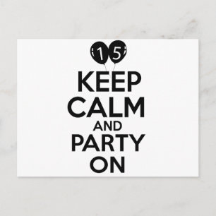 15th year birthday designs postcard