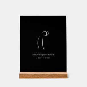 1600 Shakespeare's Hamlet Minimalist  Acrylic Sign