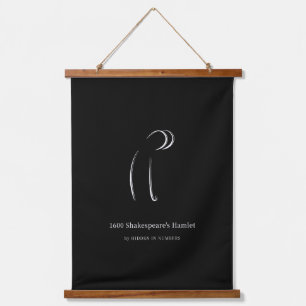 1600 Shakespeare's Hamlet Minimalist  Hanging Tapestry