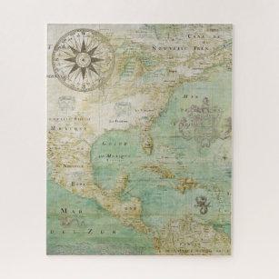 1600's AMERICA MAP Jigsaw Puzzle