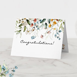 1600s Dutch Floral Drop Congratulations Card