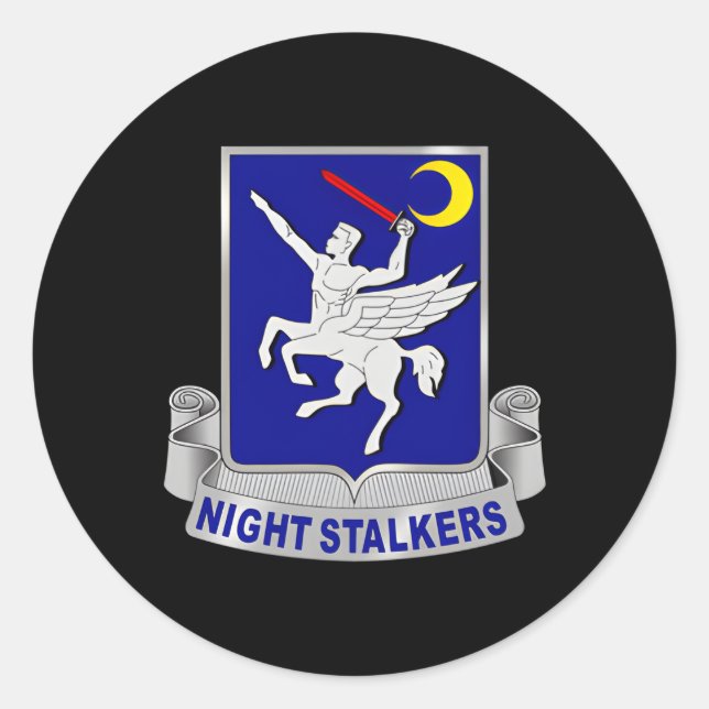 160Th 160Th Soar Nightstalkers Dui Classic Round Sticker (Front)