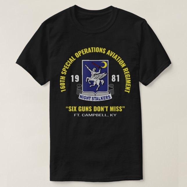 160th Night Stalkers Ft Campbell T  T-Shirt (Design Front)