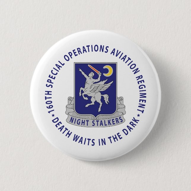 160th SOAR - Night Stalkers 2 Inch Round Button (Front)
