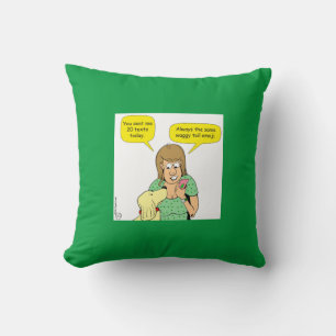1618 Text From Dog Cartoon Throw Pillow