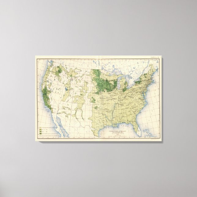 161 Barley/sq mile Canvas Print (Front)