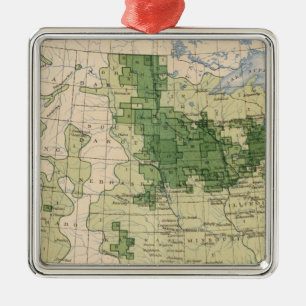 161 Barley/sq mile Metal Ornament