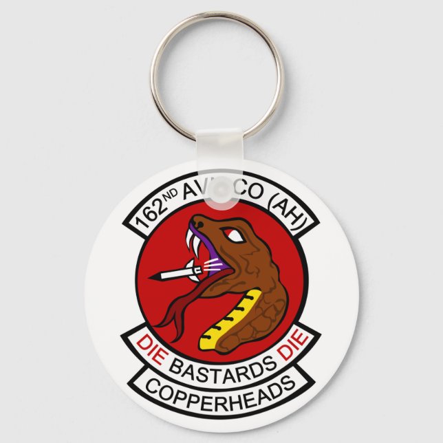 162nd Avn Co. (AH) Copperheads Keychain (Front)