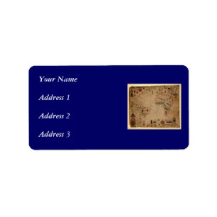 1633 Atantic Ocean Portolan Chart - Pascoal Roiz Label