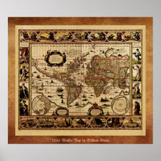 1635 Old World Map Poster