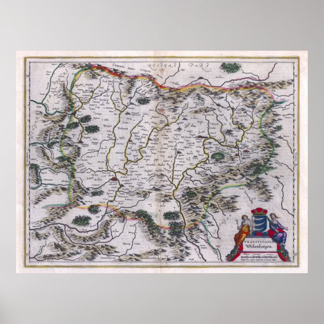 1647 Transylvania Map Poster (Front)