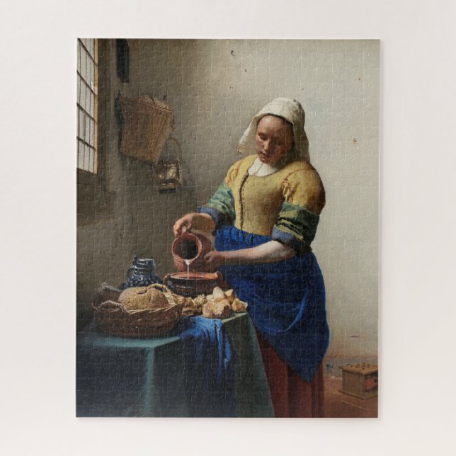 1657 Vermeer The Milkmaid Jigsaw Puzzle (Vertical)
