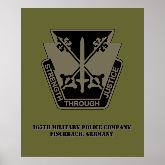 165e affiche de la compagnie de police militaire (Devant)