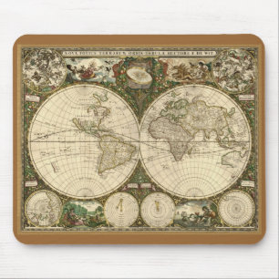 1660 Frederick de Wit Old World Map Mouse Pad