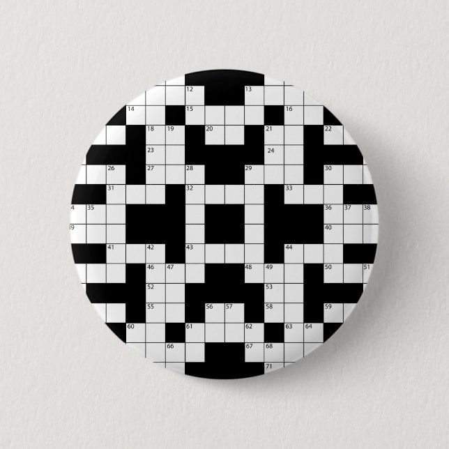 16640-crossword-puzzle-vector CROSSWORD PUZZLE VEC 2 Inch Round Button (Front)