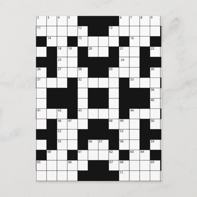 16640-crossword-puzzle-vector CROSSWORD PUZZLE VEC Postcard (Front)