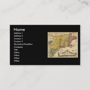 1685 Map - New Belgium, The New World, New England Business Card