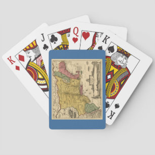 1685 Map - New Belgium, The New World, New England Playing Cards