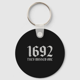 1692 missed one funny halloween witch dark humour keychain