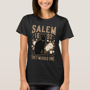 1692 They Missed One Salem Witch Trials Black Cat T-Shirt