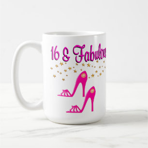 16 AND FABULOUS 16TH BIRTHDAY DESIGN COFFEE MUG