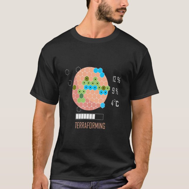 16 Bit Mars Is Terraforming Board Game T-Shirt (Front)
