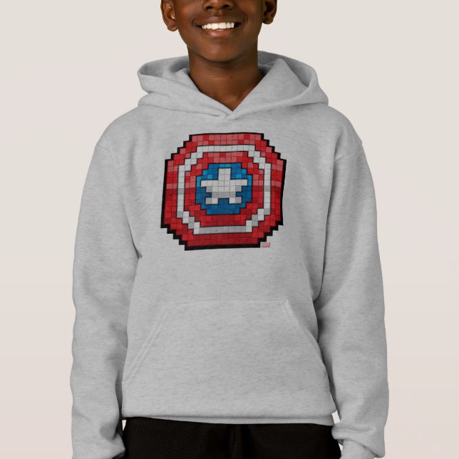 16-Bit Pixelated Captain America Shield (Front)