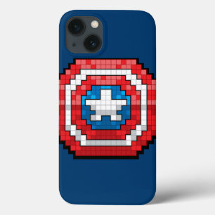 16-Bit Pixelated Captain America Shield iPhone 13 Case