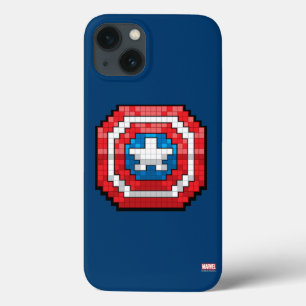 16-Bit Pixelated Captain America Shield iPhone 13 Case