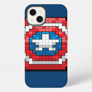 16-Bit Pixelated Captain America Shield iPhone 13 Case