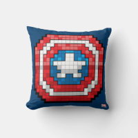 16-Bit Pixelated Captain America Shield