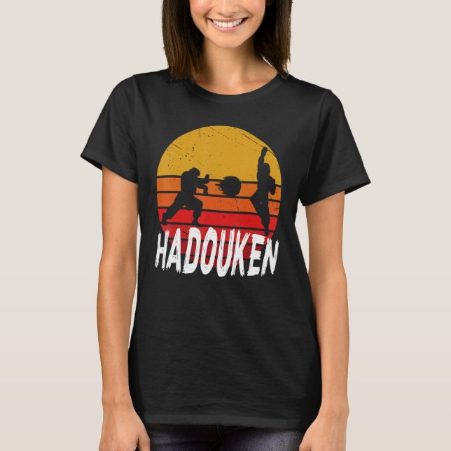 16 bit Retro HADOUKEN Fighter 1 T-Shirt (Front)
