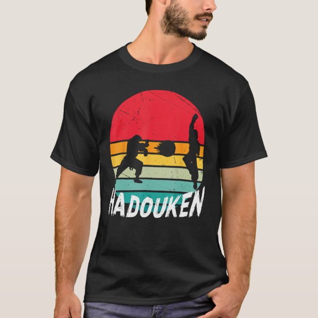 16 bit Retro HADOUKEN Fighter 6 T-Shirt (Front)