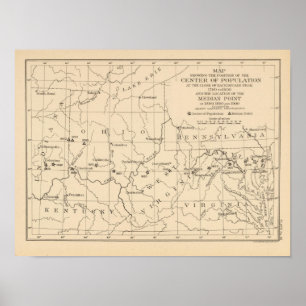 16 Centre of population 17901900 Poster