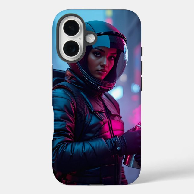 16 Coque iphone de graffiti pour astronaute - Neon Gl (Verso)