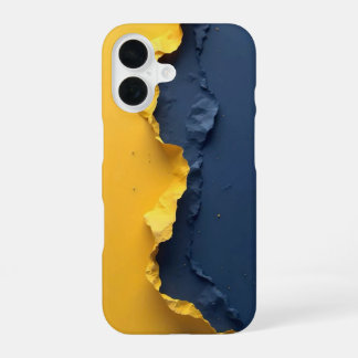 16 Jaune déchiré et bleu _ coque iphone
