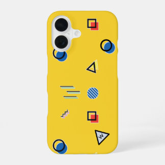16 Jaune Memphis Monogramme Coque-Mate coque iphone