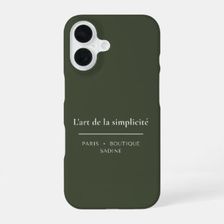 16 L'art de la Simplicité Coque iPhone Vert Olive