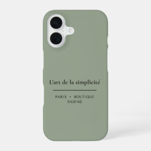 16 L'art de la Simplicité Coque iPhone Vert Sage